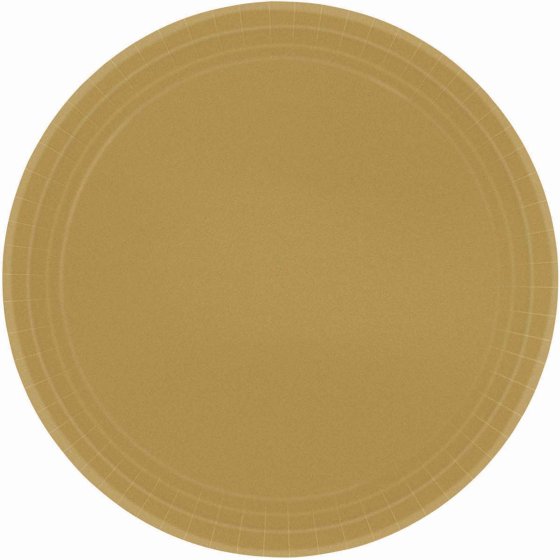 Paper Plates 23cm Round 20CT - Gold