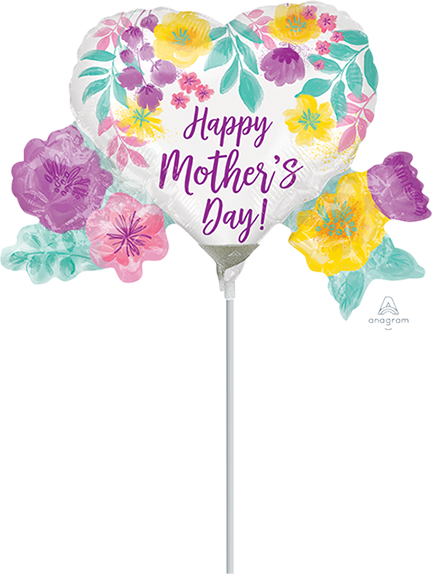 Mini Shape Happy Mother's Day Watercolor Flowers A30