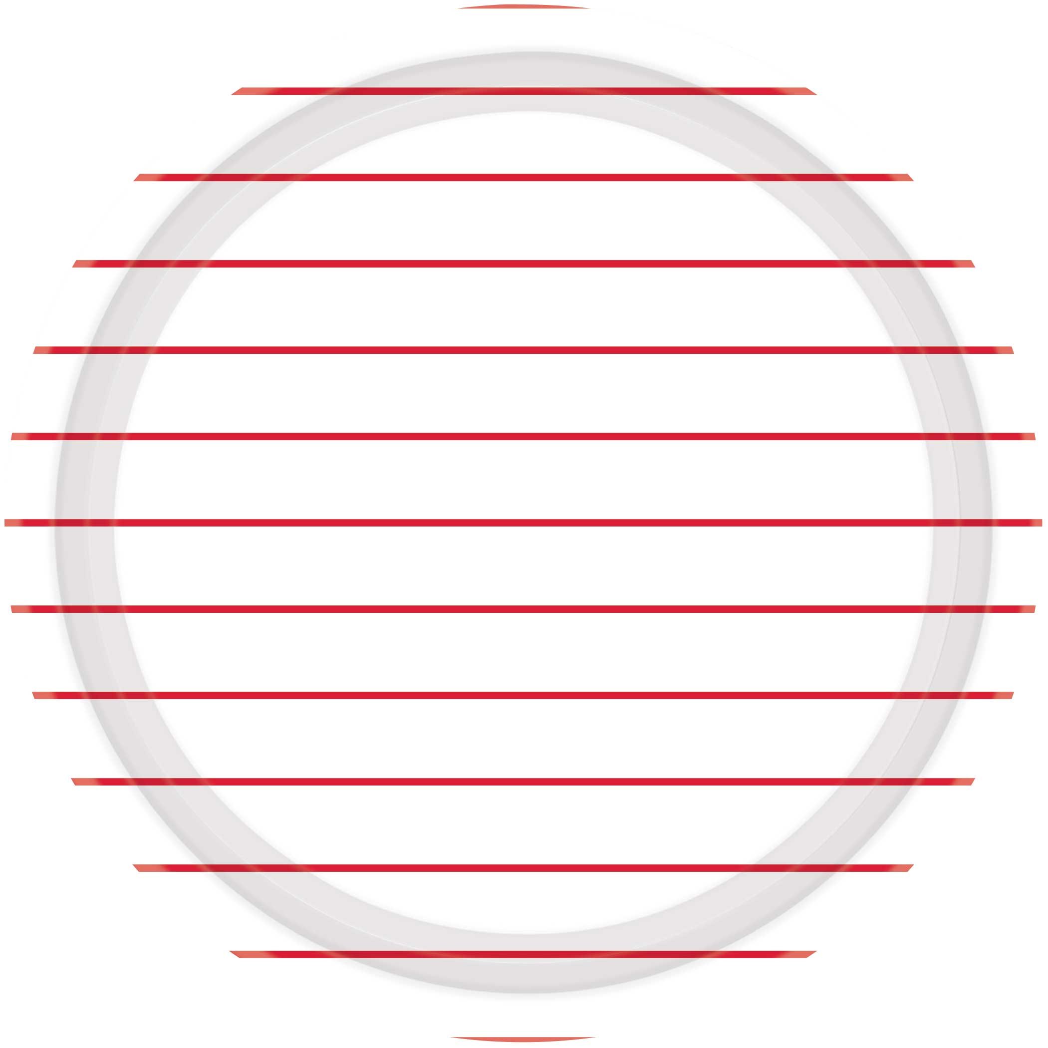 Stripes Paper Plates 23cm Round 8CT -  Apple Red NPC
