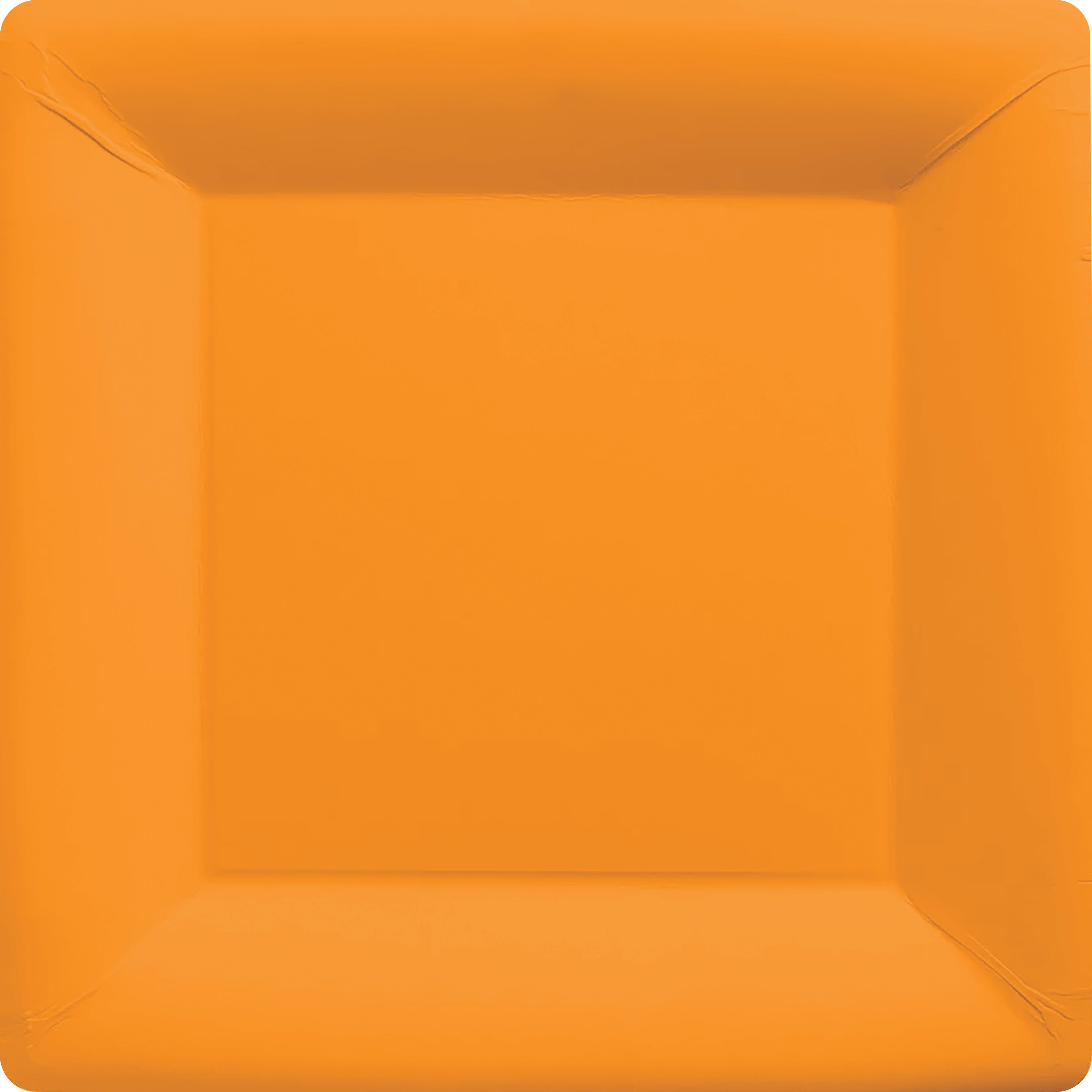 Paper Plates 17cm Square 20CT - Orange NPC