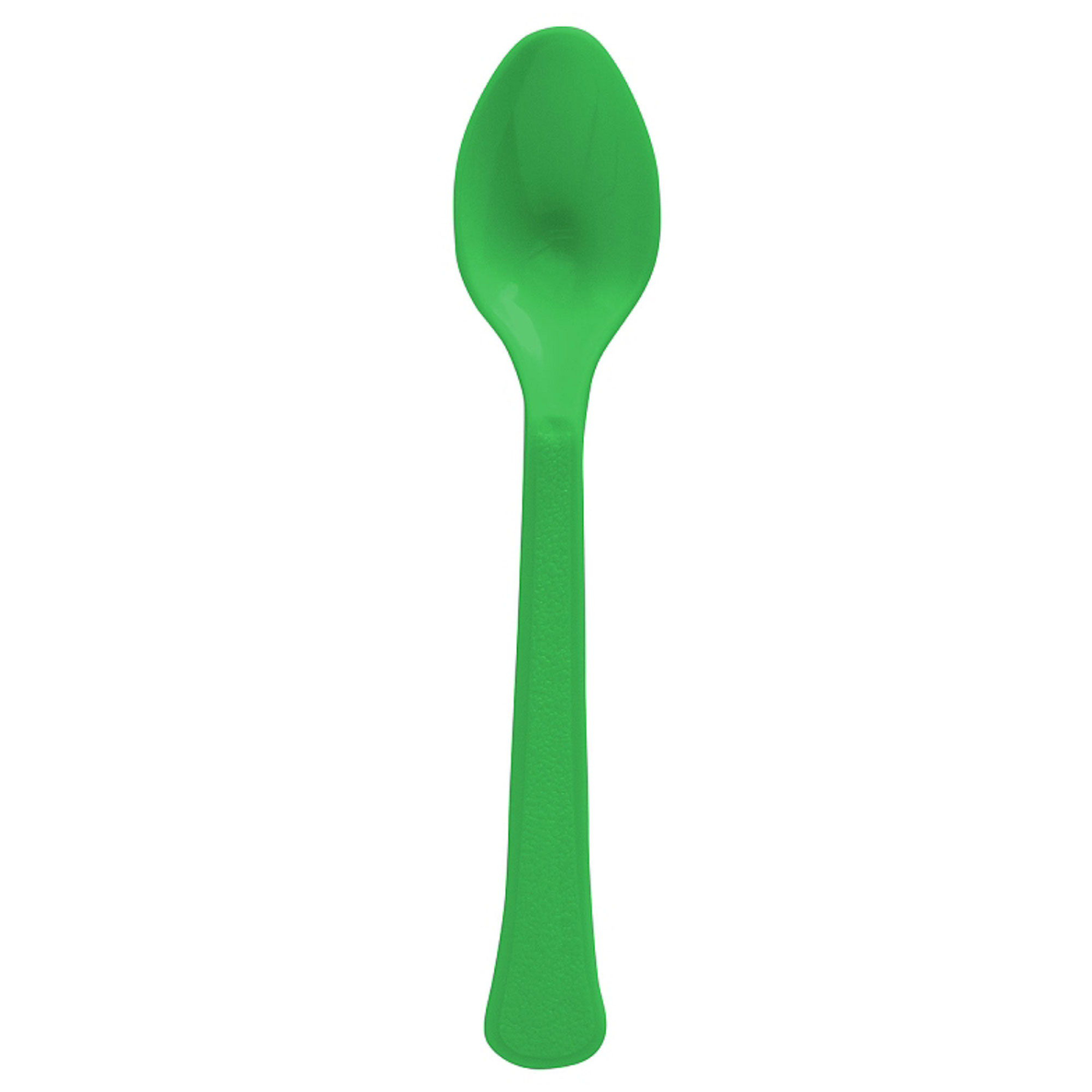 Premium Spoons 20 Pack Festive Green - Extra Heavy Weight