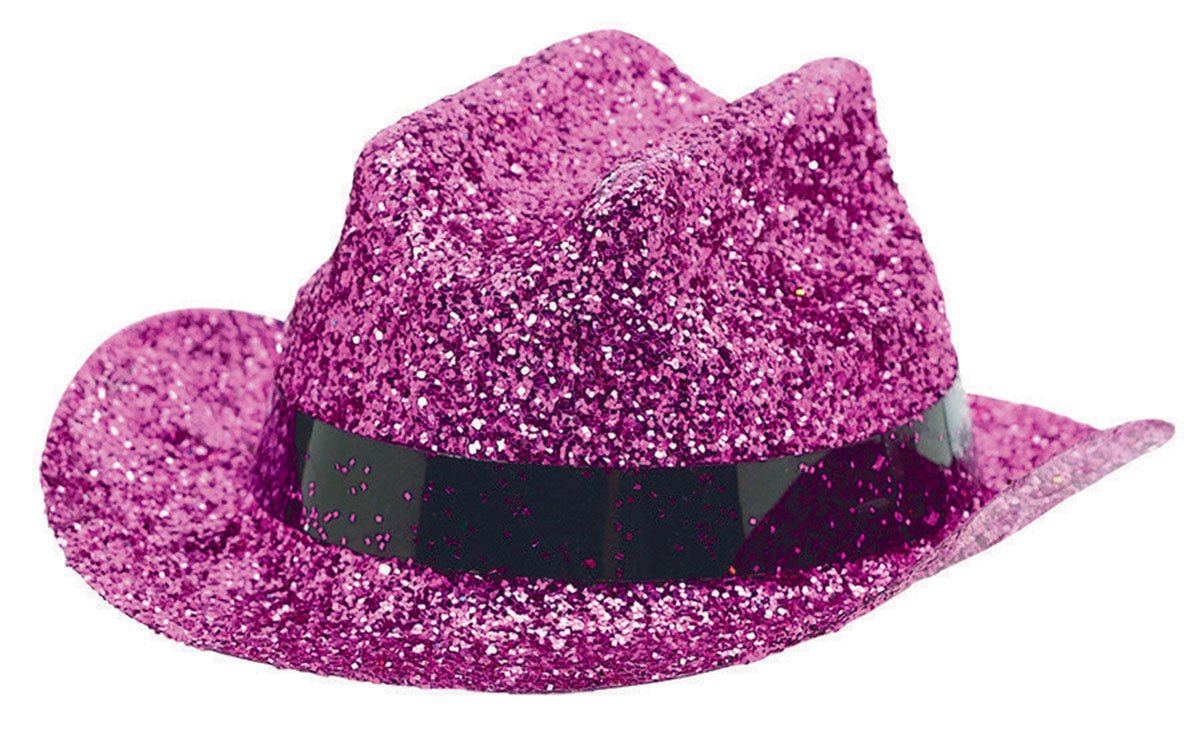 Mini Glitter Cowboy Hat - Pink