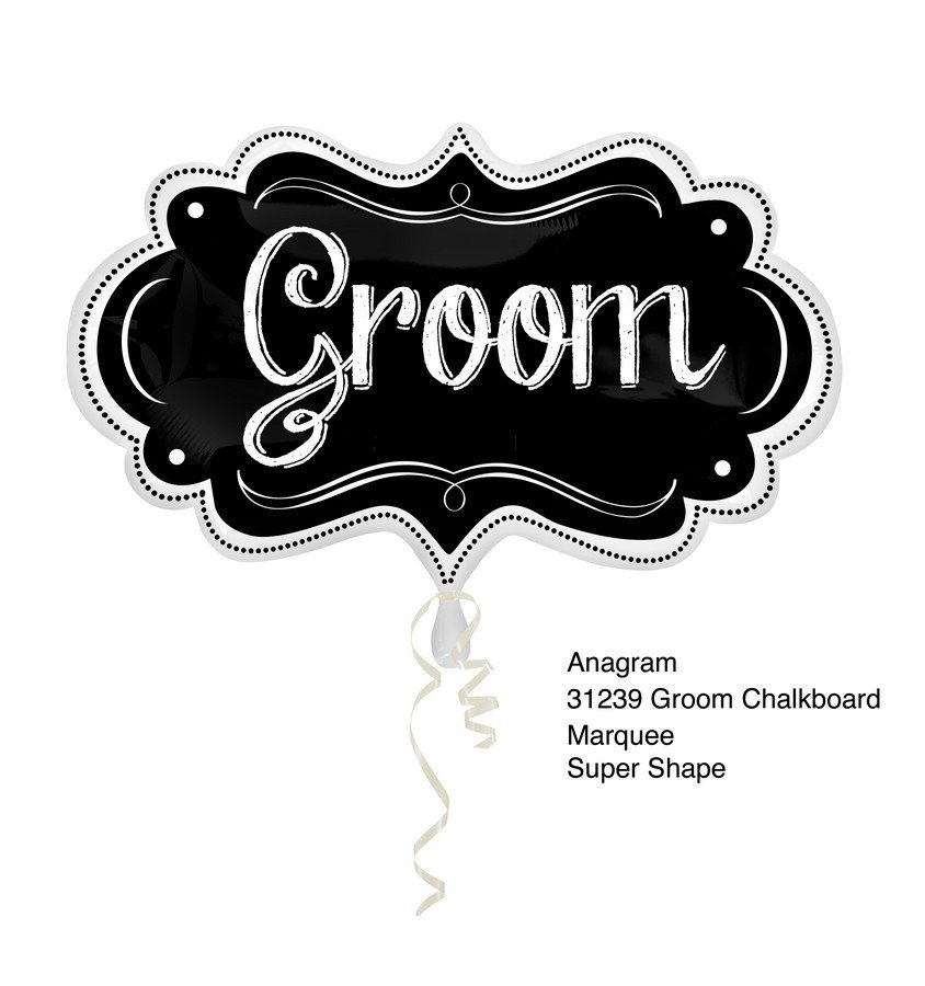 SuperShape Groom Chalkboard Marquee P35