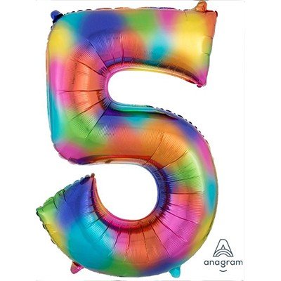 SuperShape Rainbow Splash Numeral 5. L34