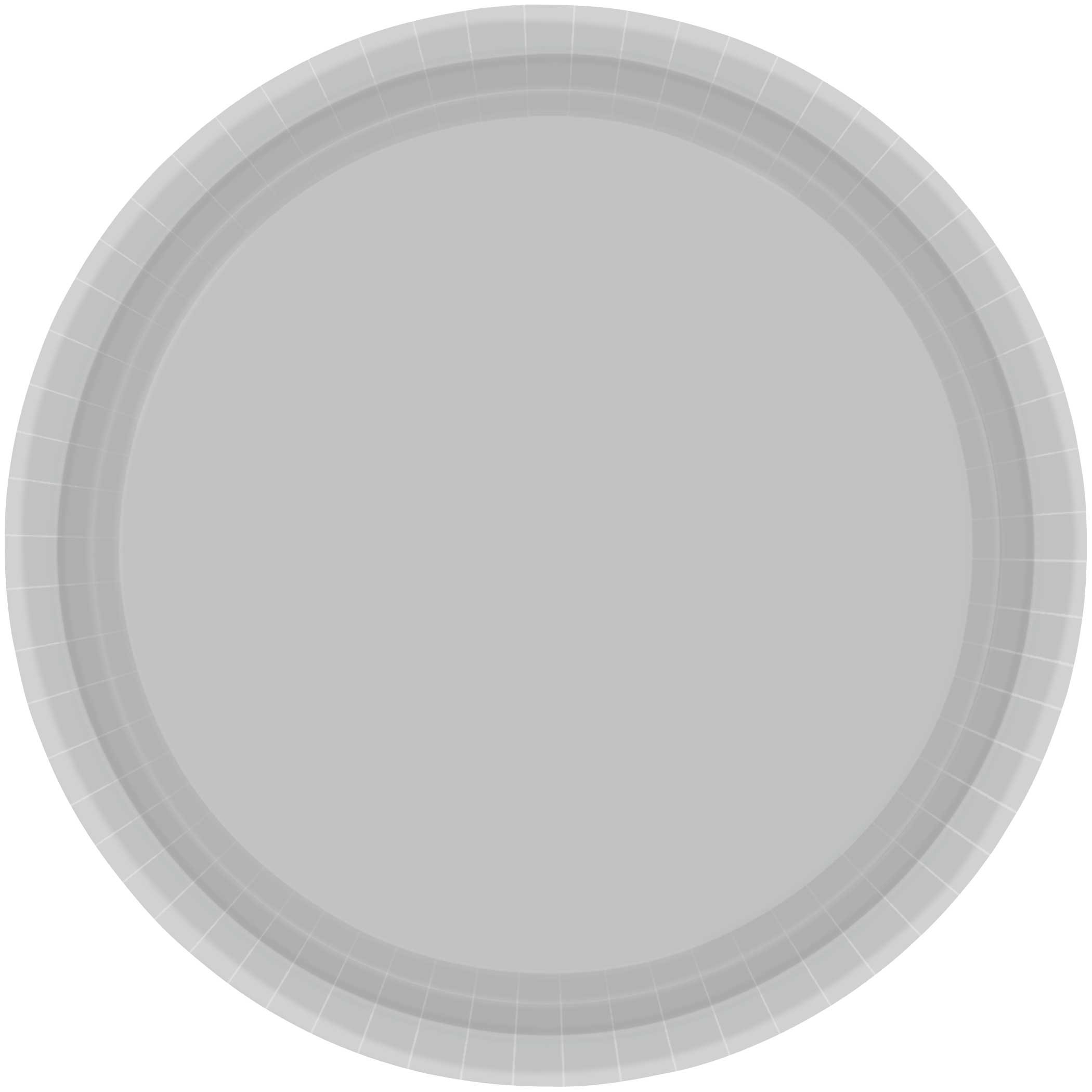 Paper Plates 23cm Round 20CT - Silver NPC
