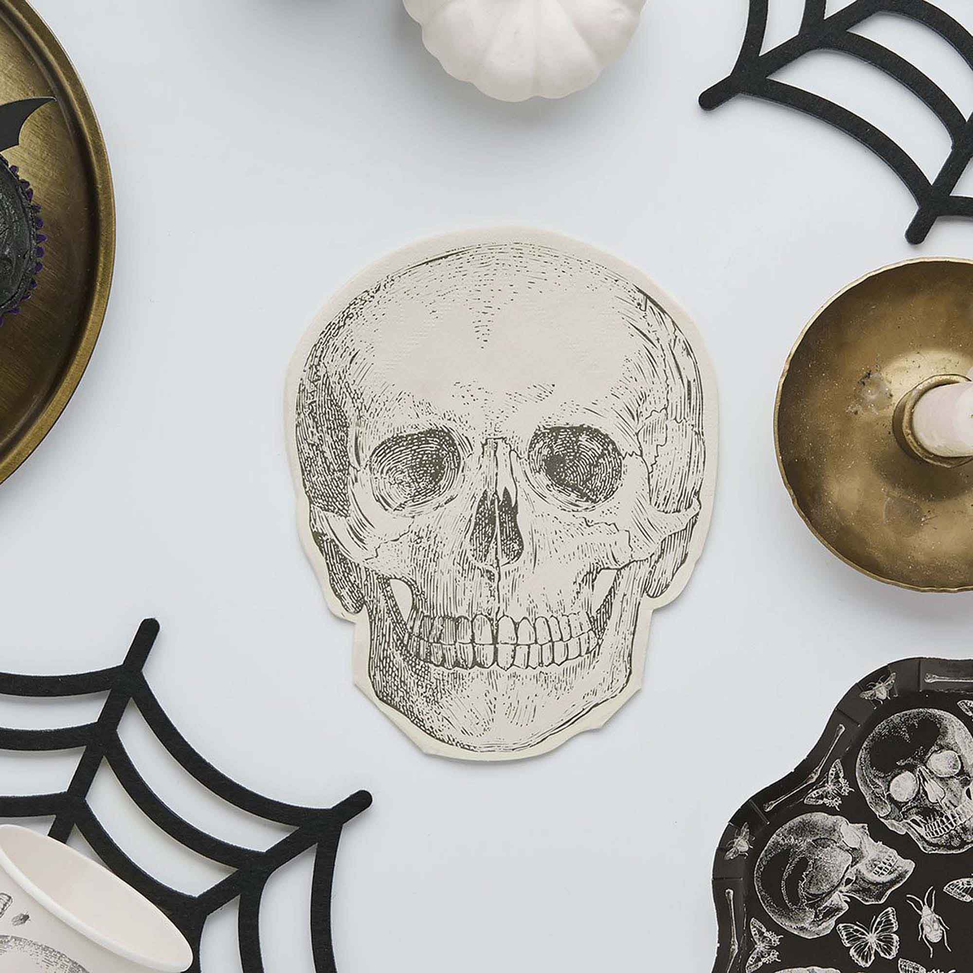 Creepy Chic Skull Paper Napkin