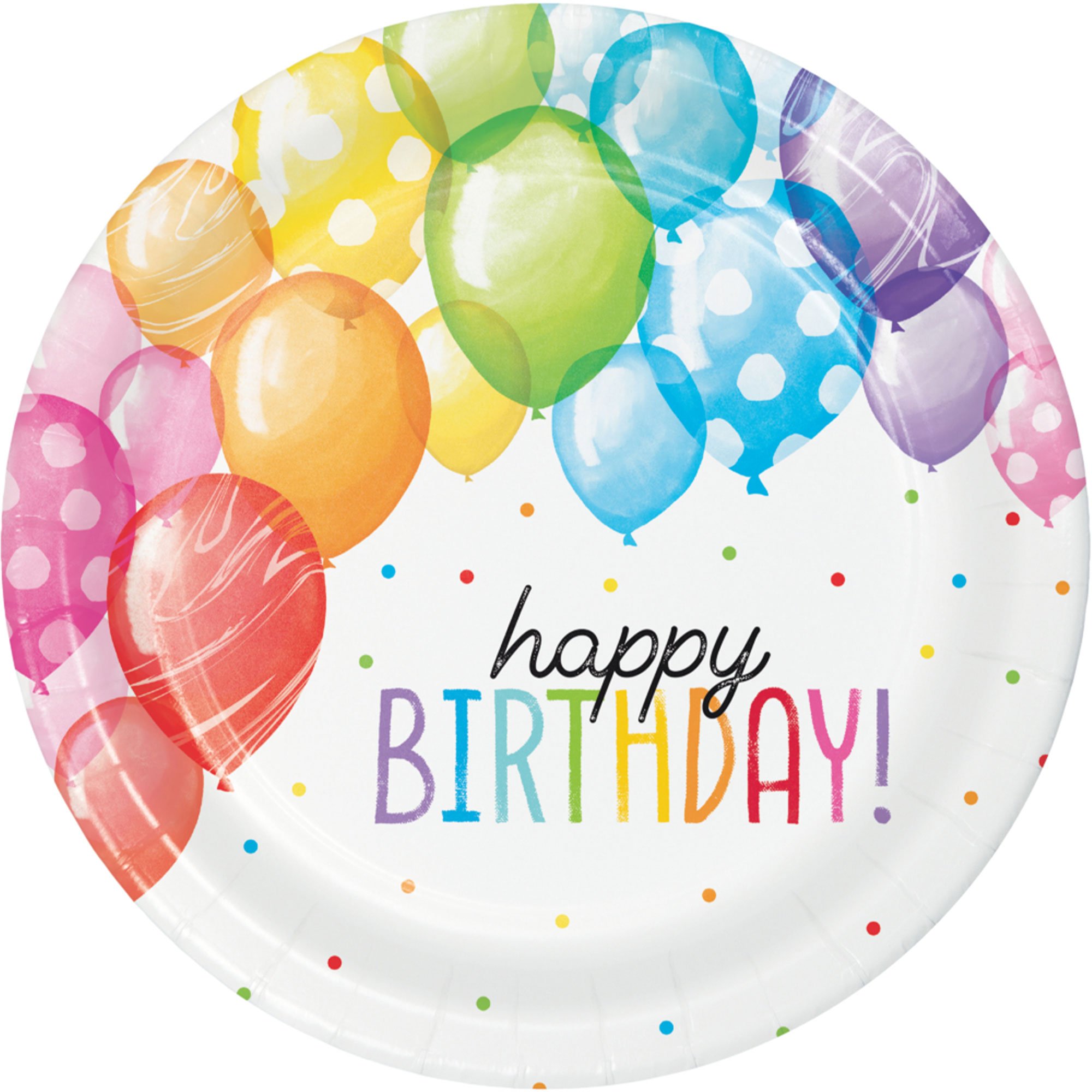 Balloon Bash Birthday Dinner Plates Paper 22cm NPC