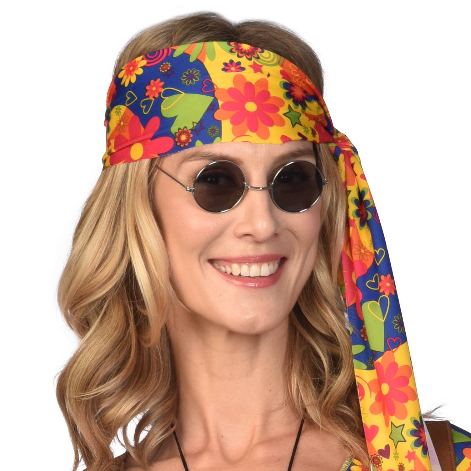 70s Hippie Sunglasses Black