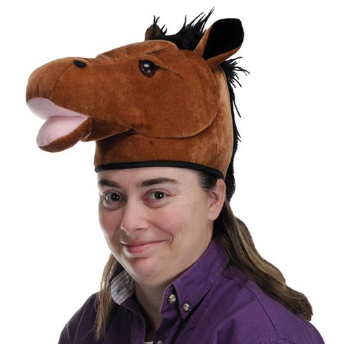 Beistle Horse Head Plush Fabric Hat