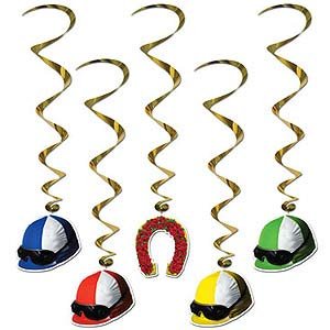Beistle Jockey Hats Derby Day Hanging Decoration Whirls