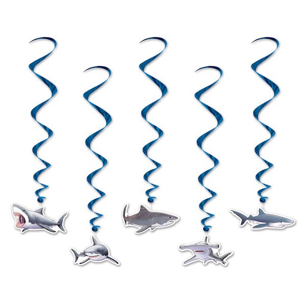 Beistle Sharks Hanging Decoration Whirls