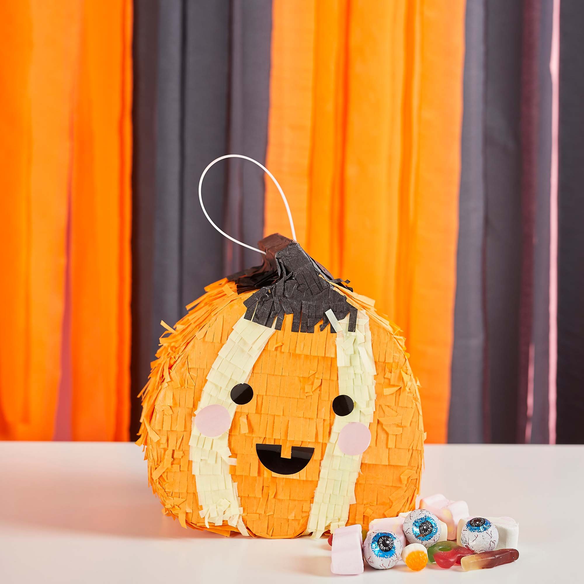 Happy Halloween Pumpkin Pinata & x1 Face Sticker Sheet