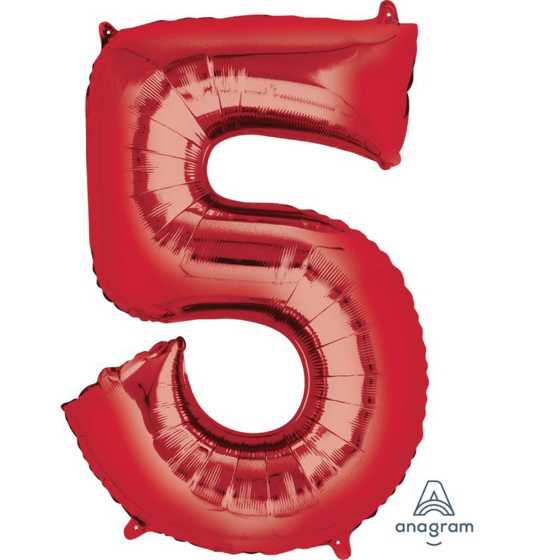 SuperShape Red Numeral 5.  L34