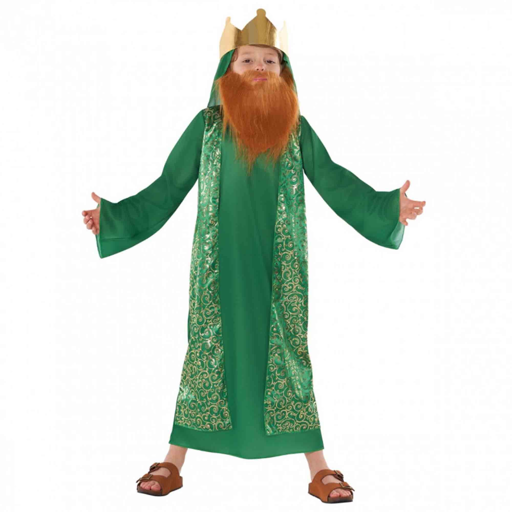 Costume Nativity King Green Child's 4-6 Years