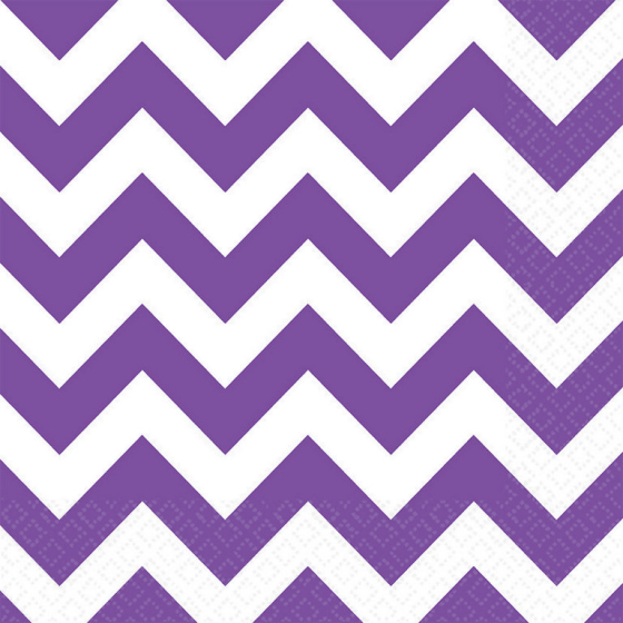 Chevron Lunch Napkins New Purple