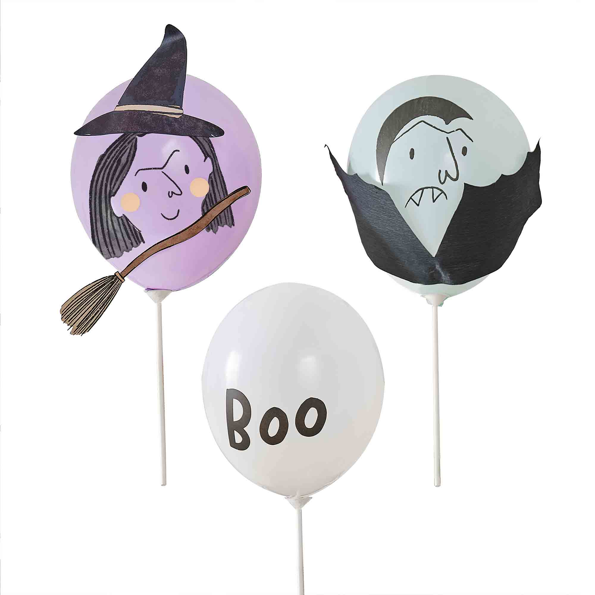 Boo Crew Vampire & Witch Balloon Bundle