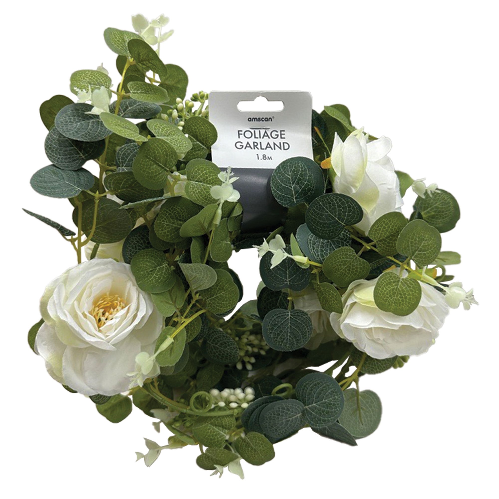 Eucalyptus & White Flower Garland 1pc