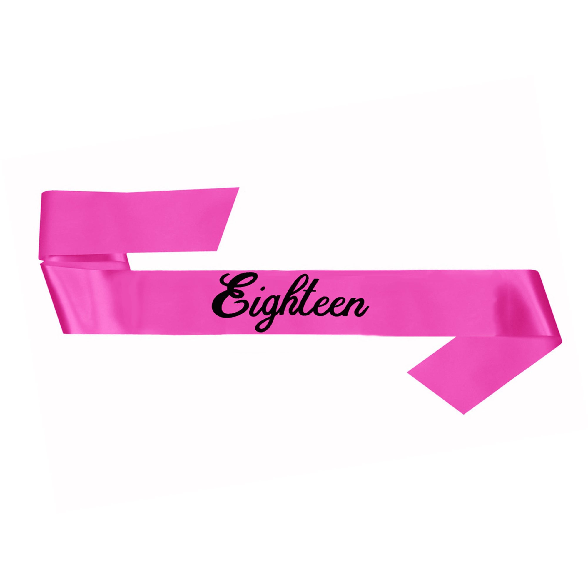 18th Birthday Sash - Pink