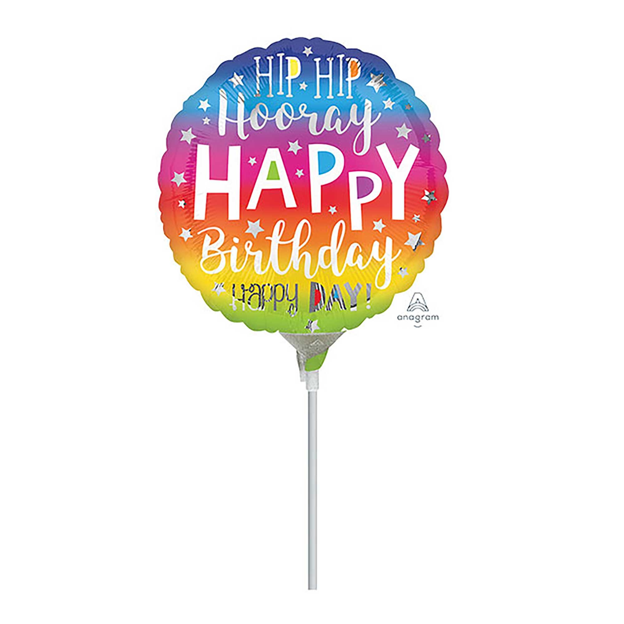 22cm Inflated Hip Hip Hooray Happy Birthday A15