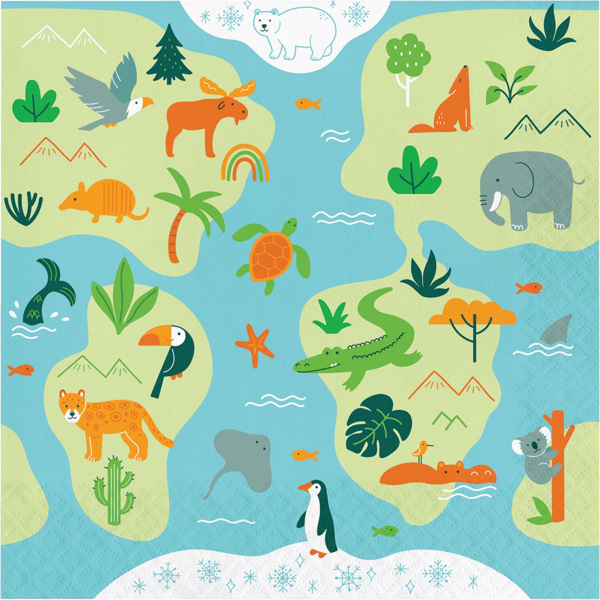 World Adventure Lunch Napkin