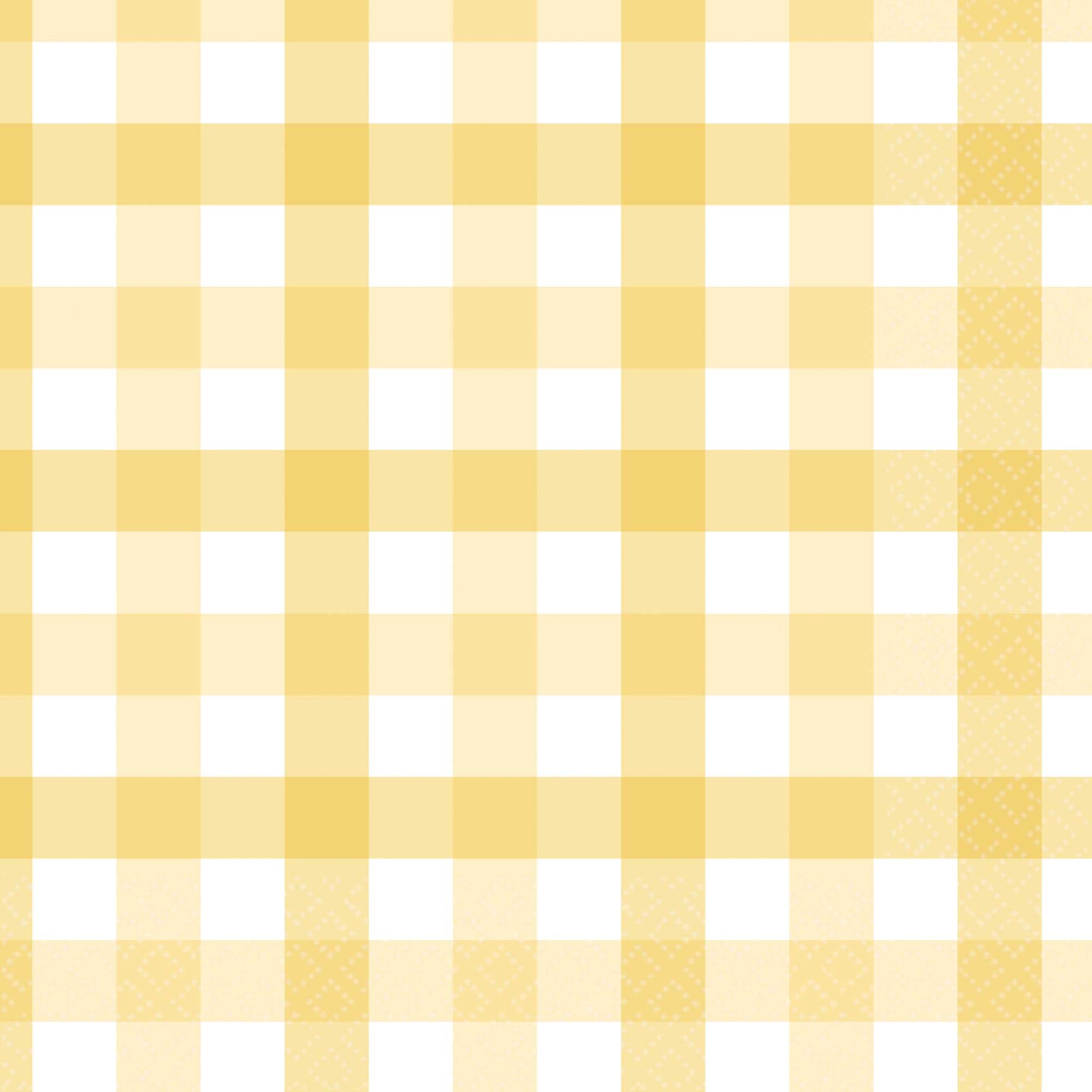Gingham Lunch Napkin Pastel Yellow