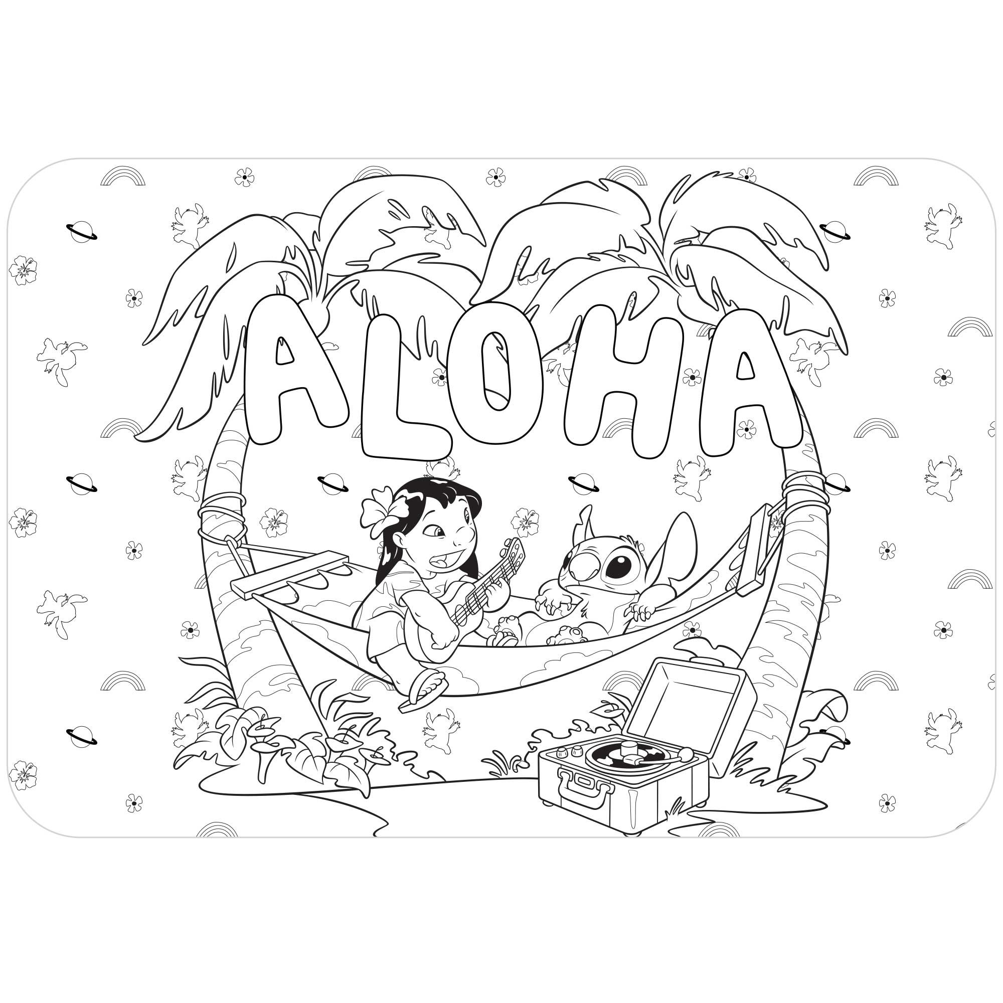 Lilo & Stitch Colour In Placemat