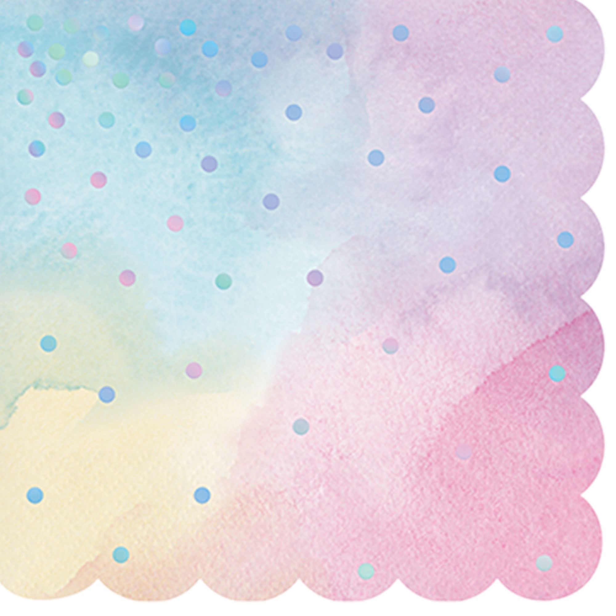 Iridescent Foil Beverage Napkins Shaped