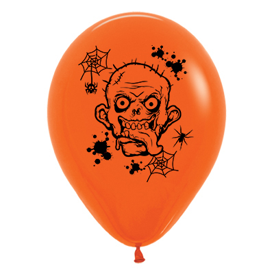 Sempertex 30cm Zombie Horror Fashion Orange Latex Balloons