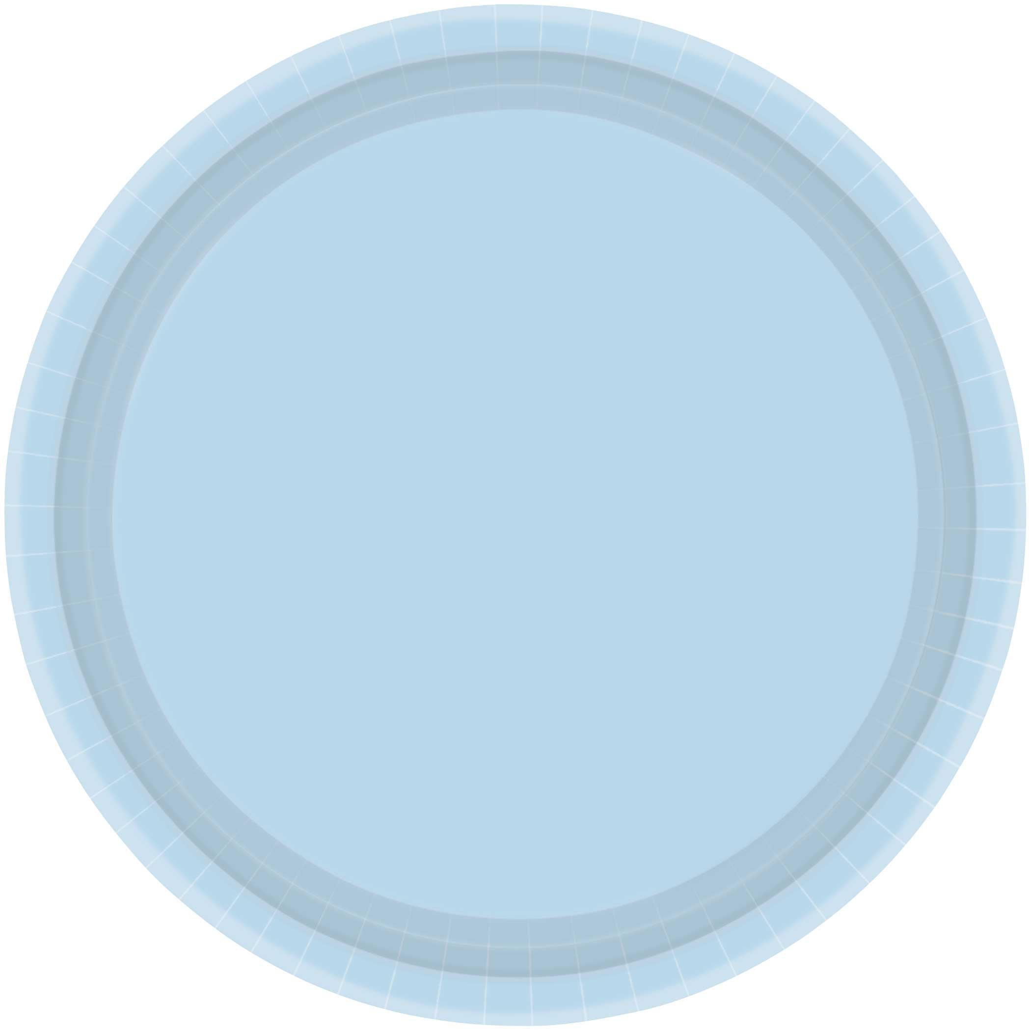Paper Plates 17cm Round 20CT - Pastel Blue NPC