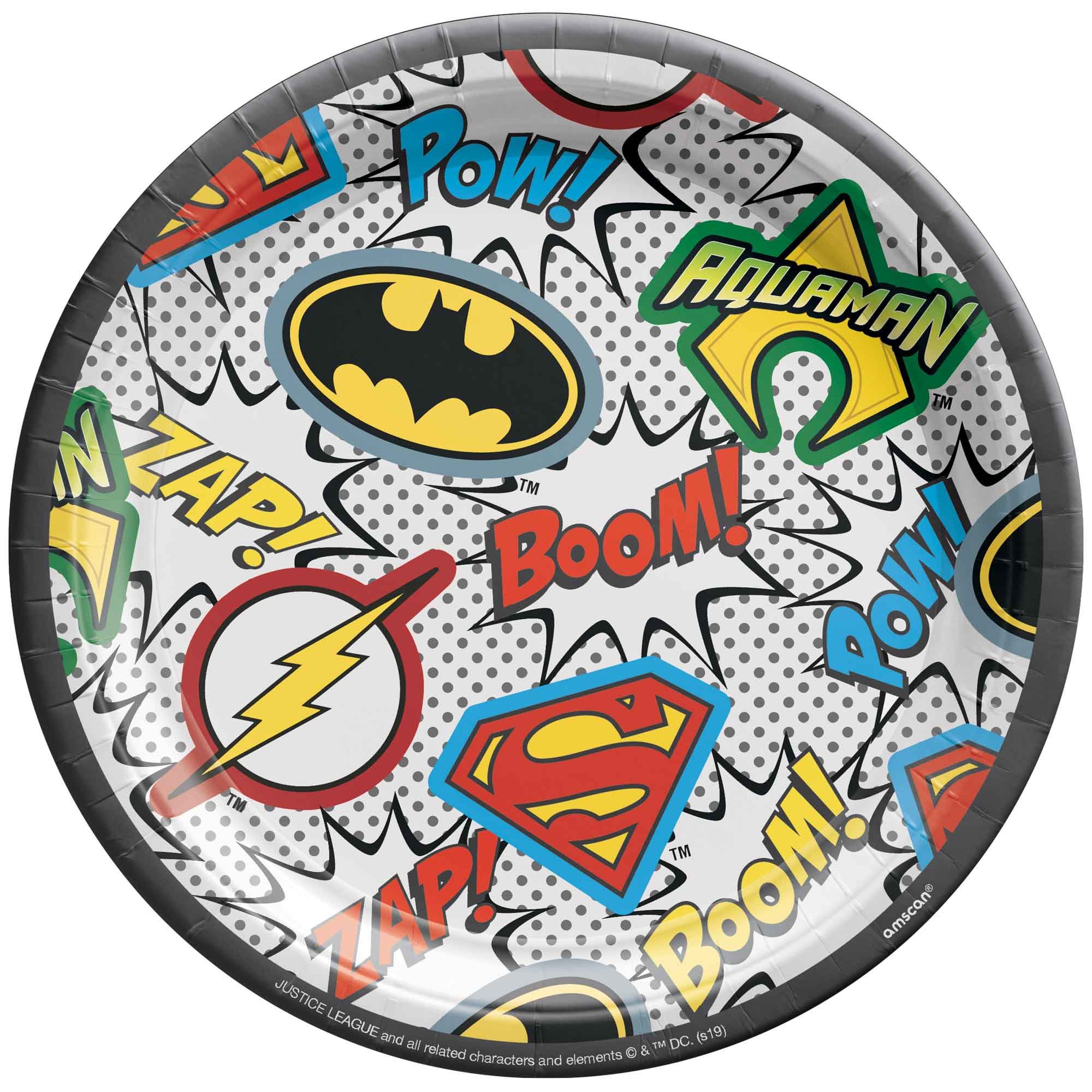 Justice League Heros Unite 17cm Paper Plates NPC