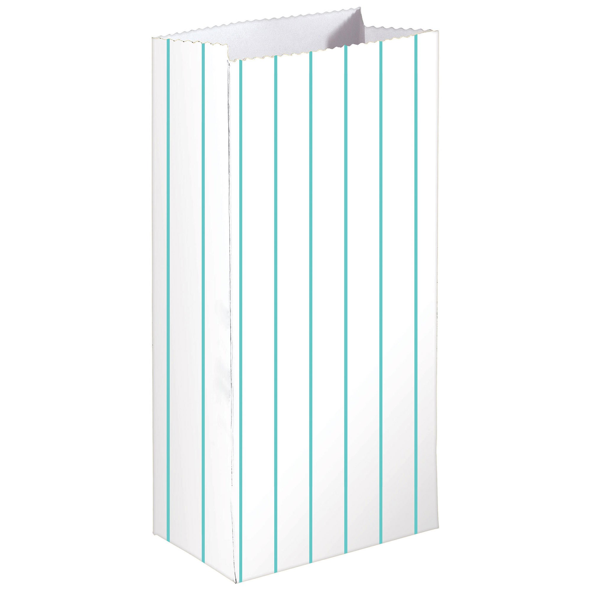 Stripe Paper Treat Bags Robin's Egg Blue