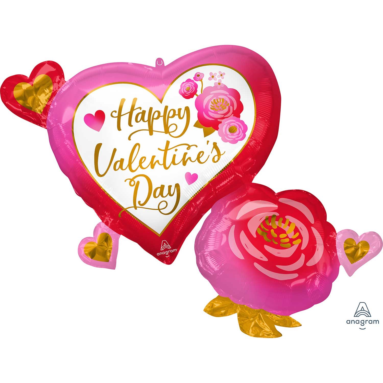SuperShape XL Happy Valentine's Day Heart & Roses P35