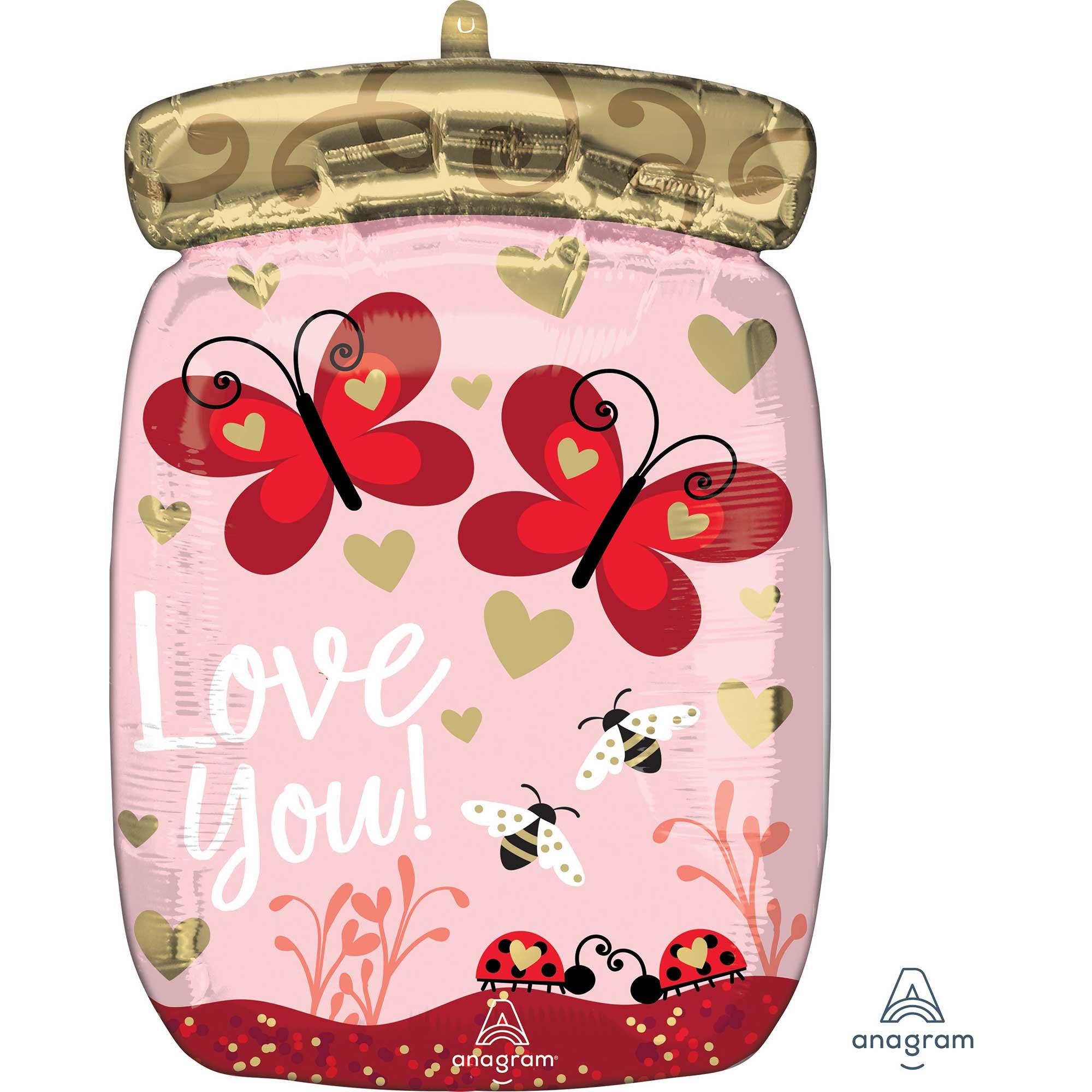Standard Shape XL Love Bugs & Butterflies Jar Love You! S50
