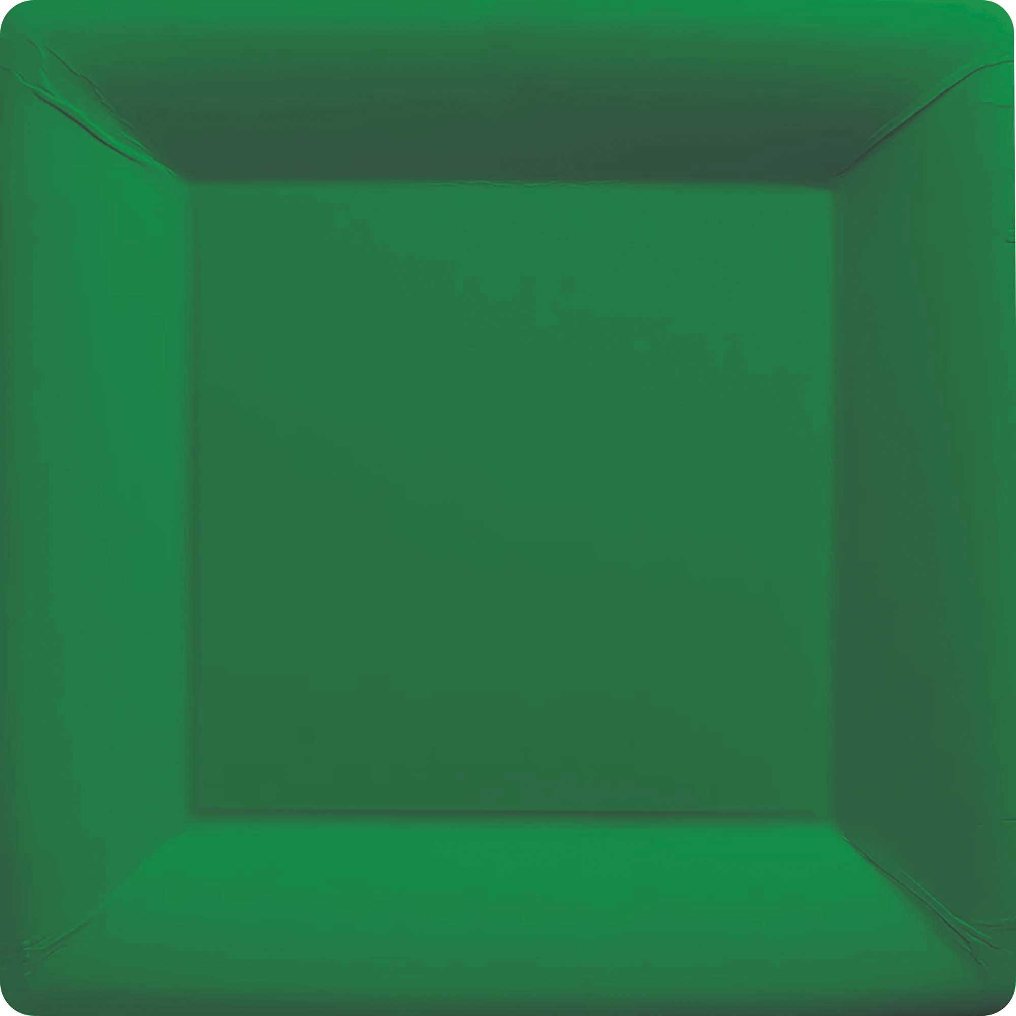 Paper Plates 17cm Square 20CT - Festive Green NPC