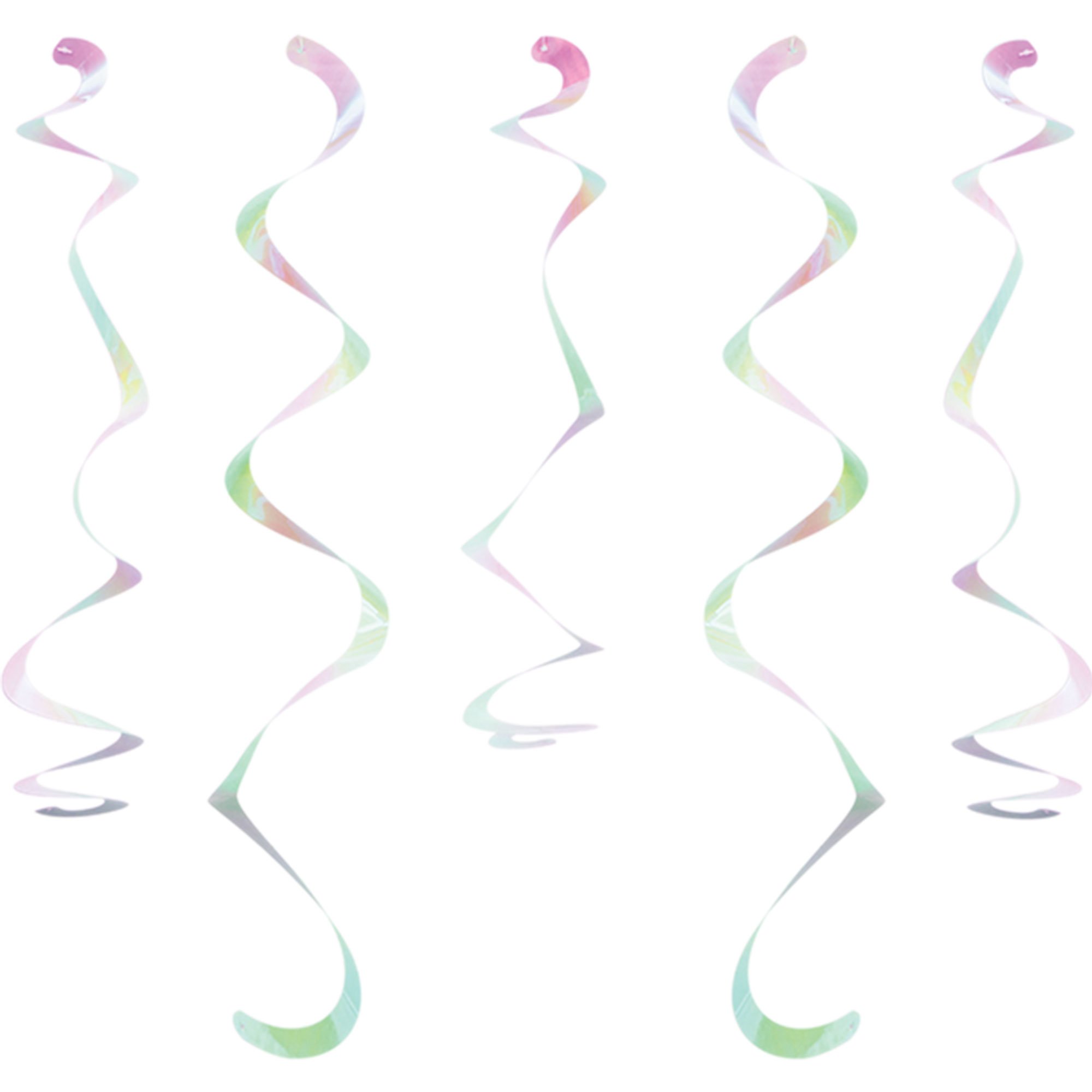 Iridescent Foil Dizzy Danglers Hanging Swirls 45cm
