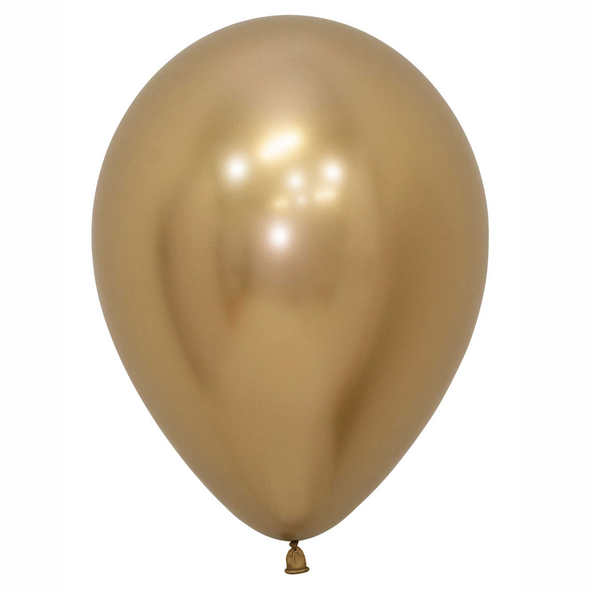 Sempertex 30cm Metallic Reflex Gold Latex Balloons 970, 50PK