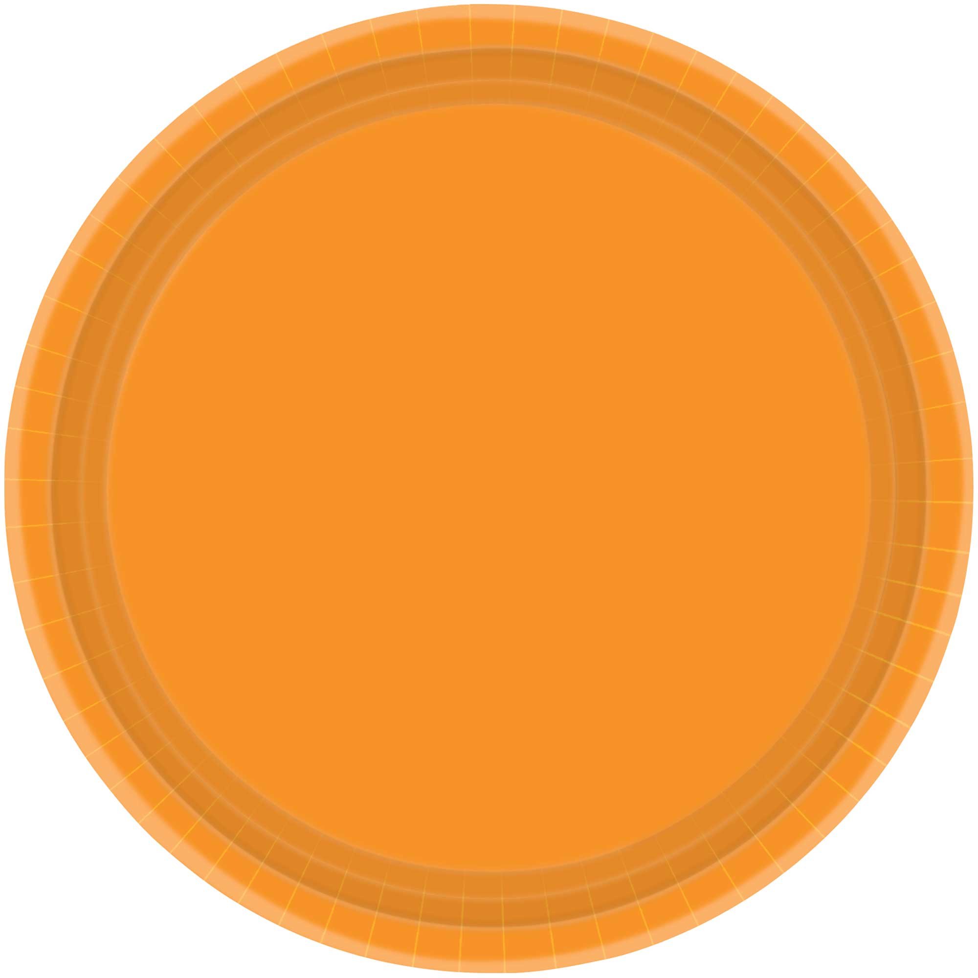 Paper Plates 23cm Round 20CT - Orange NPC