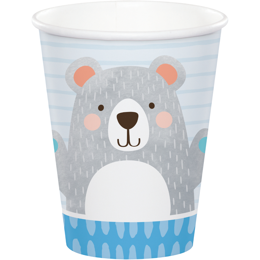 1st Birthday Bear Cups Paper 266ml