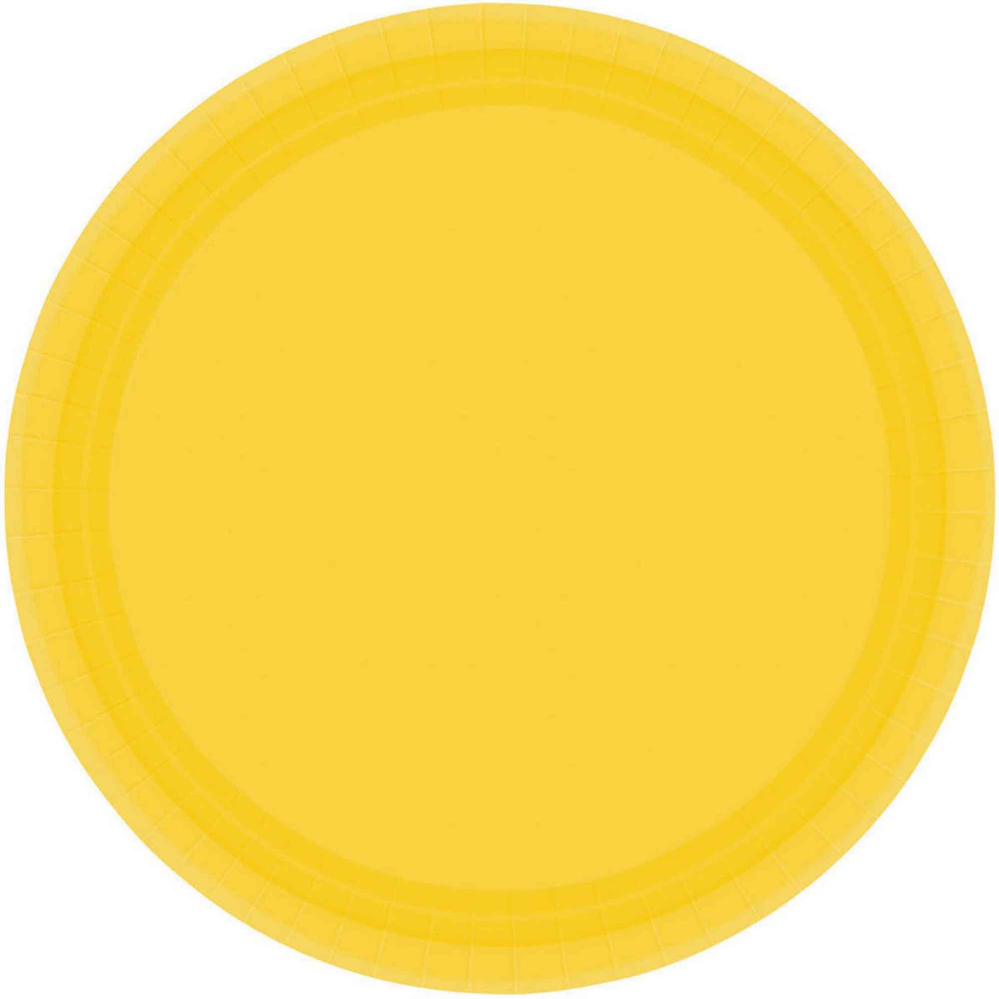 Paper Plates 23cm Round 20CT - Yellow Sunshine NPC