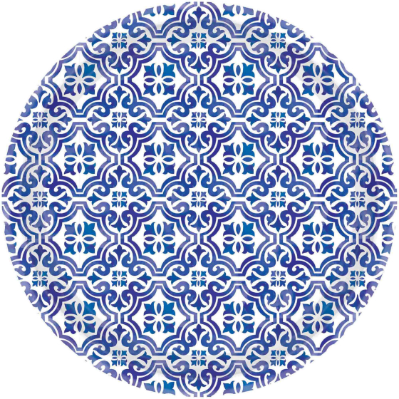 Mediterranean 17cm Paper Plate NPC 8Pk