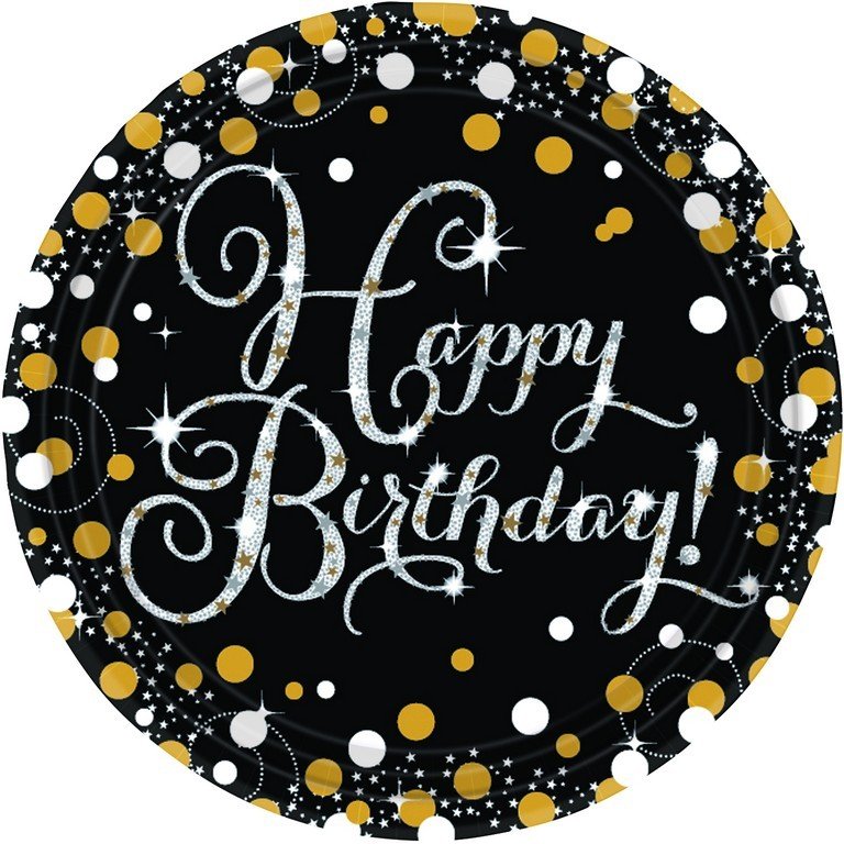Sparkling Celebrations Happy Birthday 23cm Paper Plates NPC