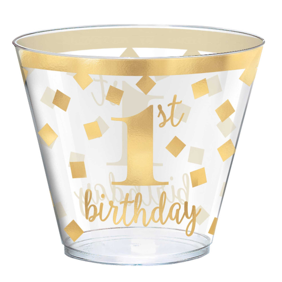 1st Birthday Hot-Stamped 9oz/266ml Tumblers