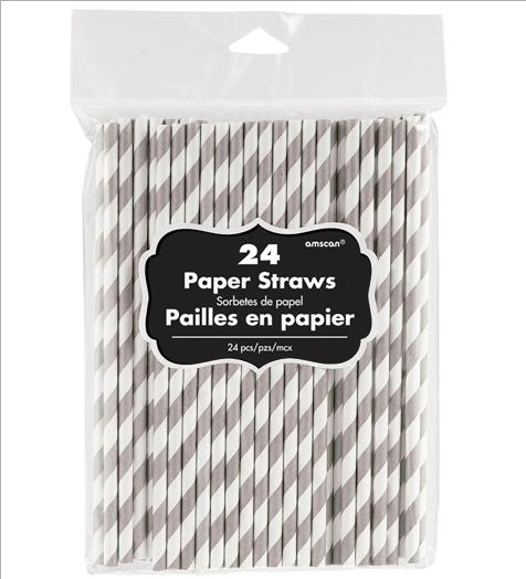 Paper Straws Silver