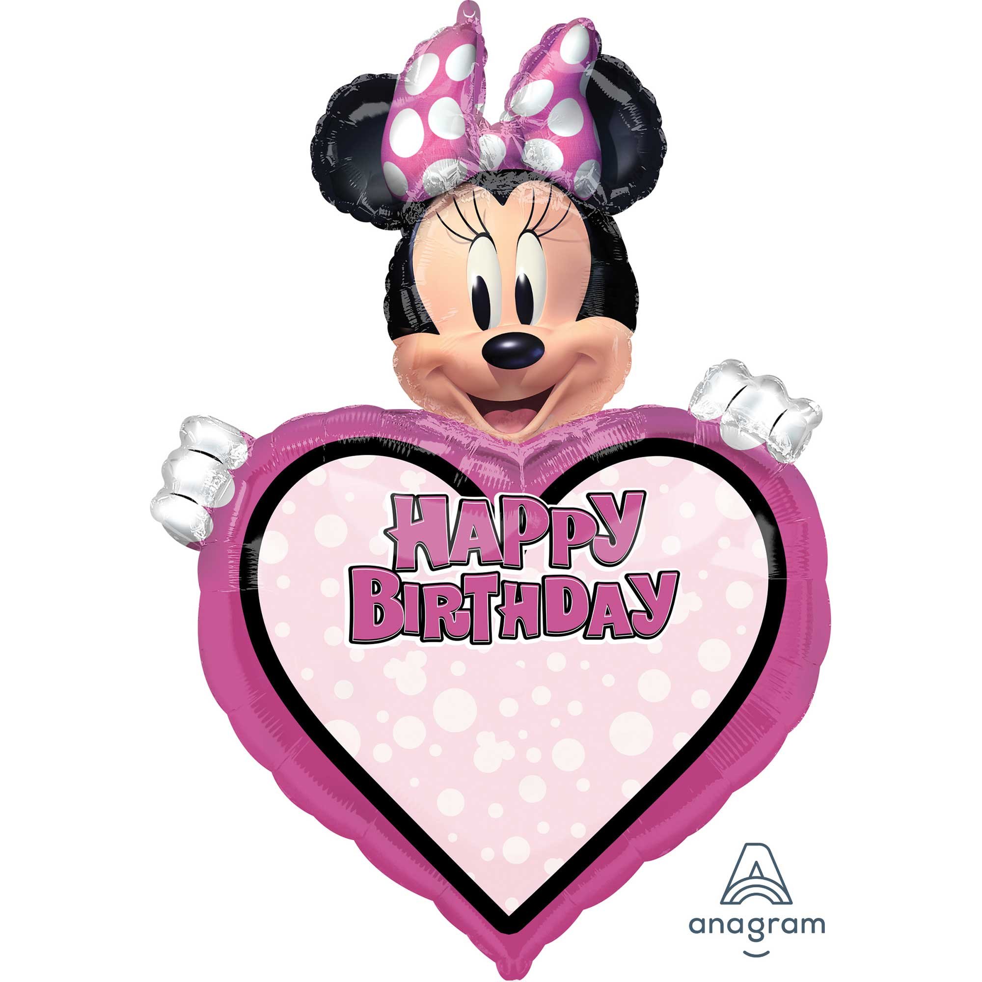 SuperShape Personalized XL Minnie Mouse Forever Happy Birthday P42
