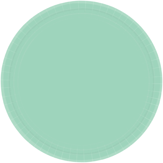 Paper Plates 23cm Round 20CT Cool Mint