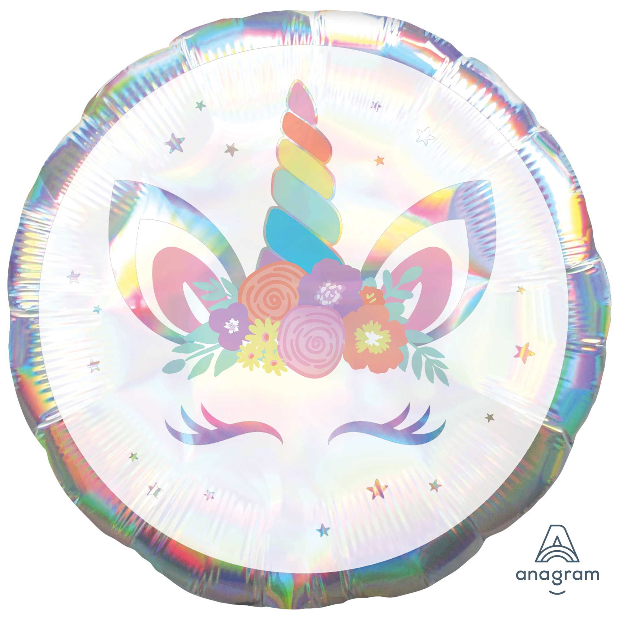 45cm Standard Holographic Unicorn Party Iridescent S55