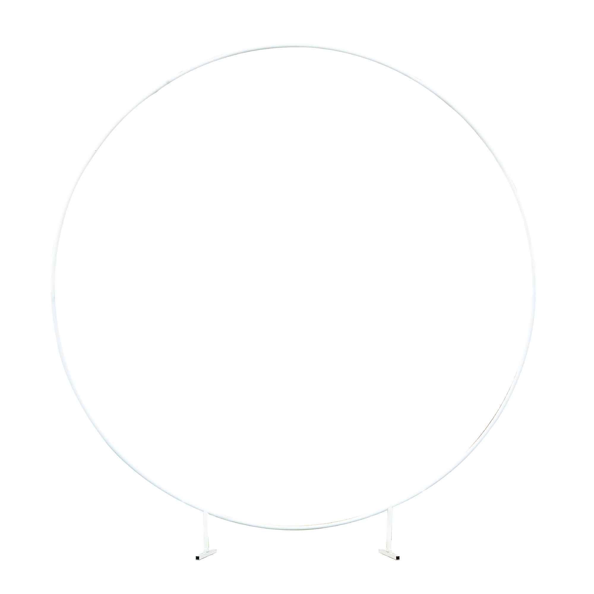 White Metal Circle Hoop Frame 1pk
