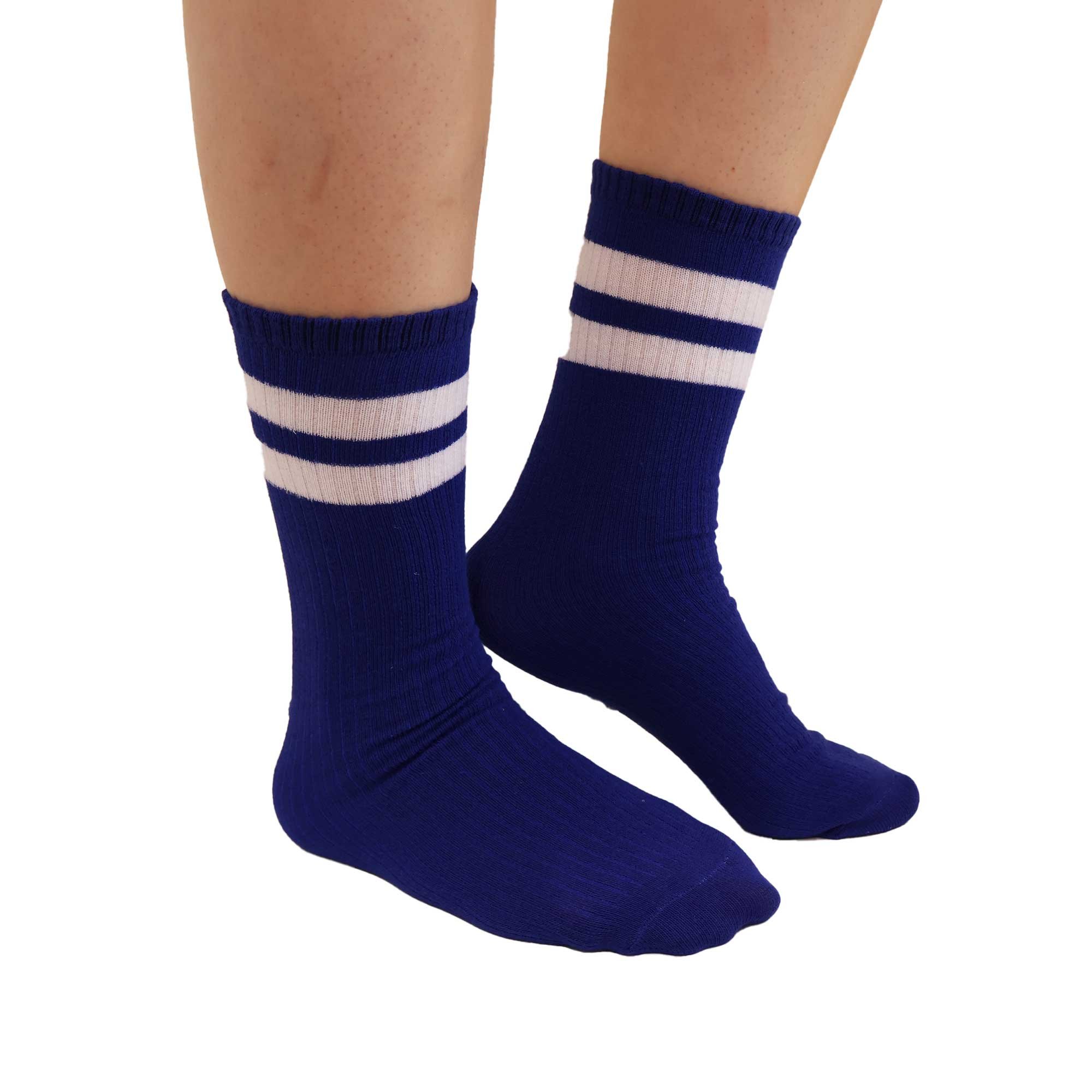 Team Spirit Striped Sock Blue 14+