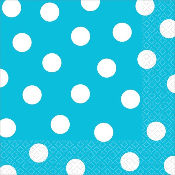Dots Lunch Napkins Caribbean Blue