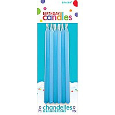 Blue Birthday Taper Candles